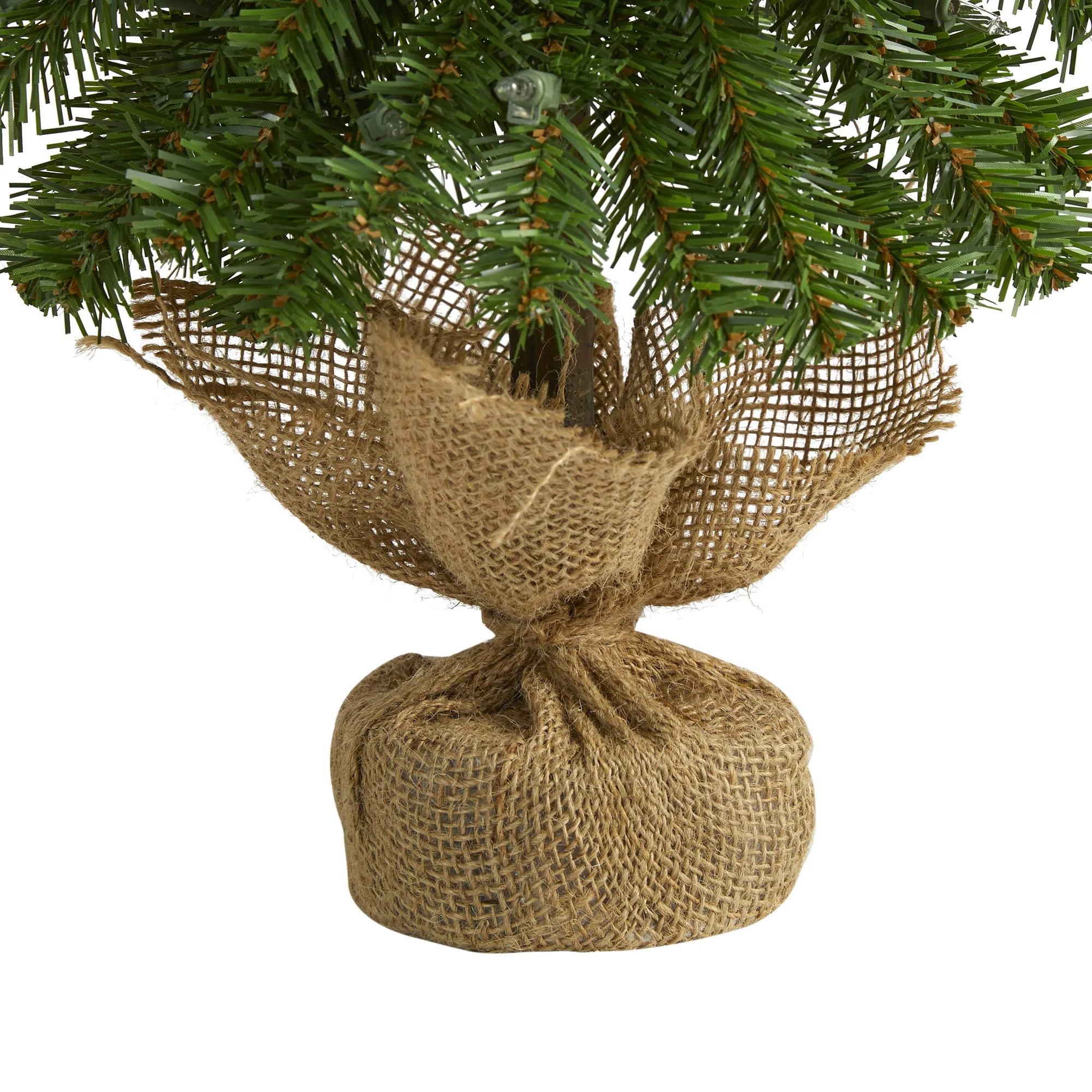 2' Alpine Artificial Christmas Tree w/ 35 Lights, 92 Bendable Branches