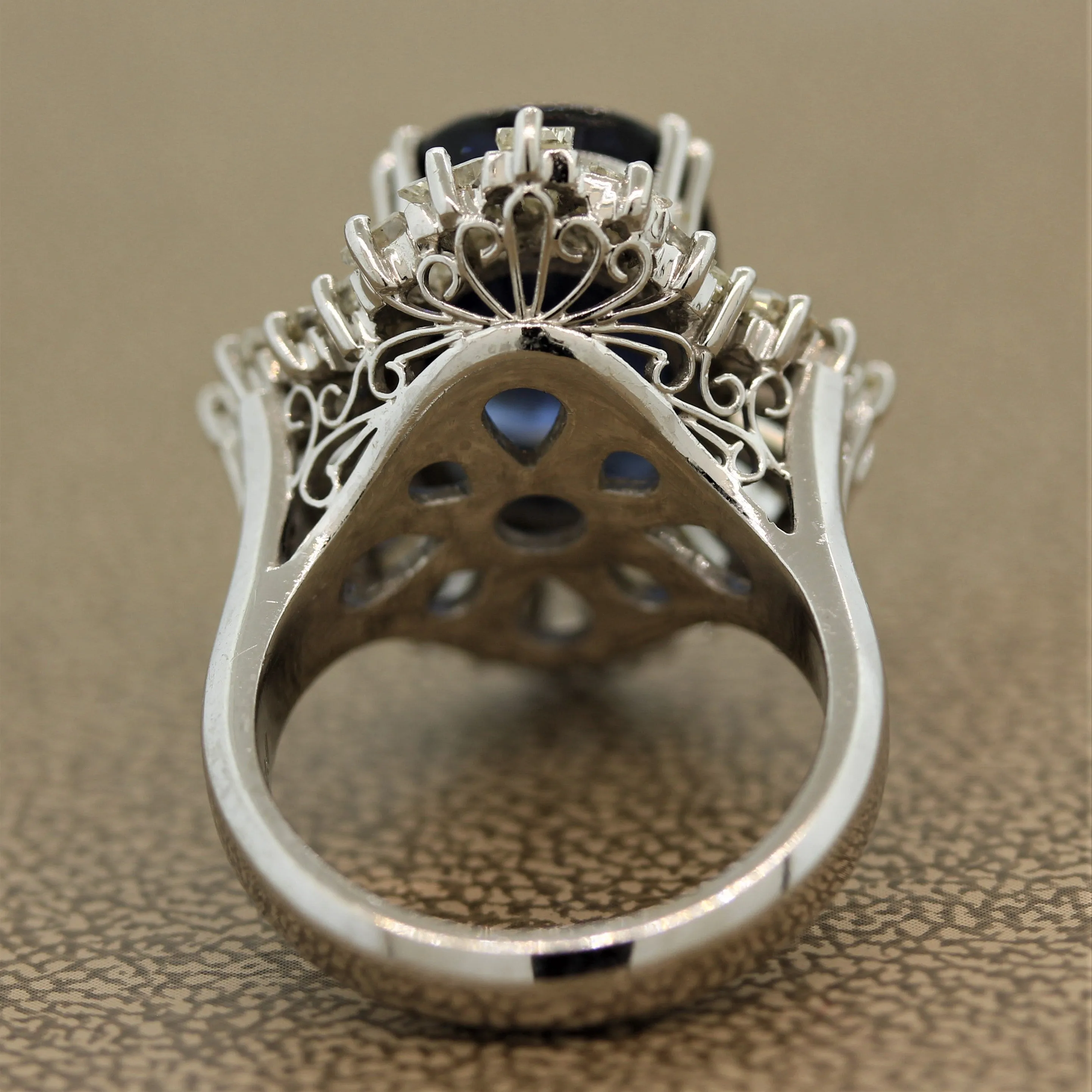 8.30 Carat Sapphire Diamond Platinum Ring
