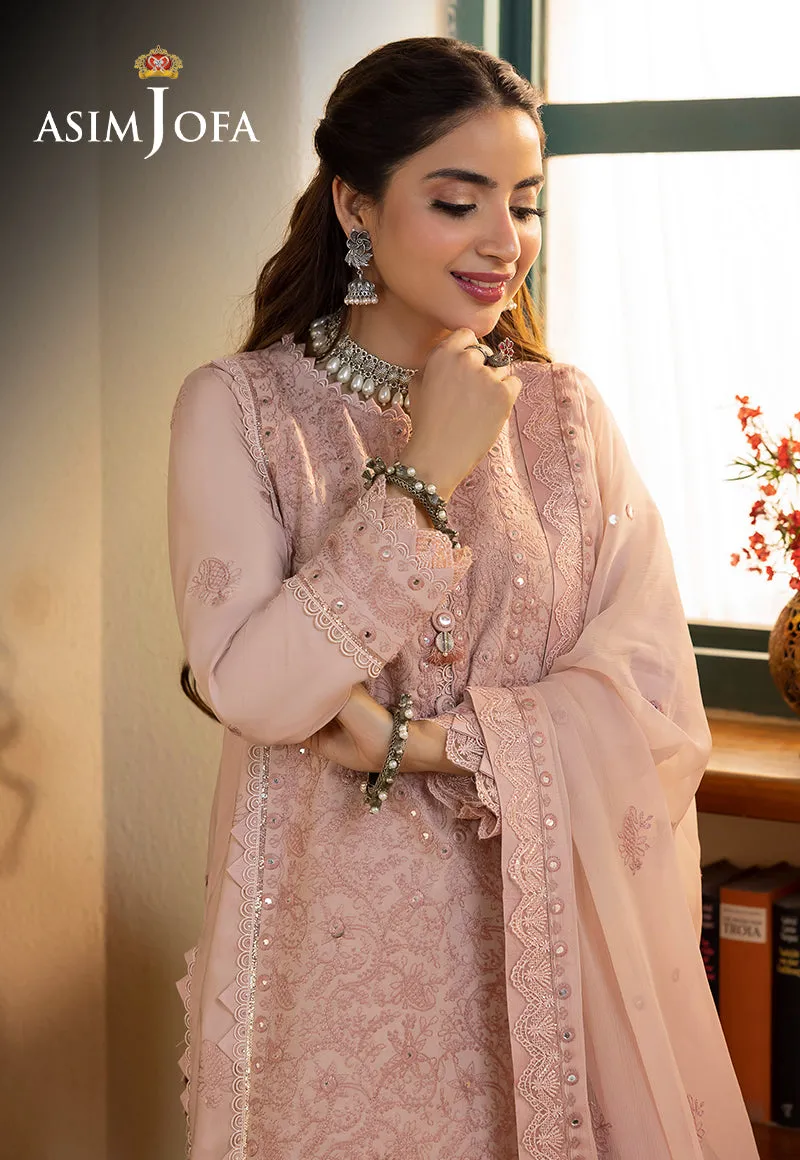 Asim Jofa Shadow Work Lawn Silk Collection – AJSW-07