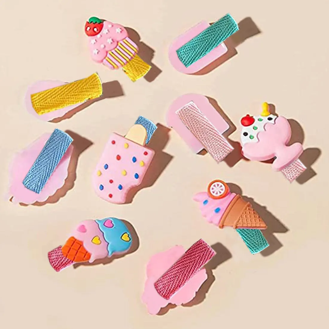 Babymoon Fusion Ice Cream 10pcs Hairclips Hair Accessories Set - Ice-cream