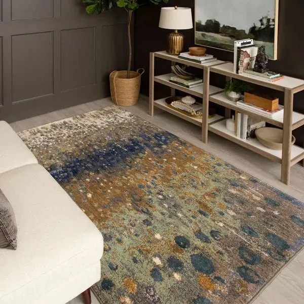 Stylish Enigma Collection 90970, 20047 Desert Inspired Torrent Pattern Area Rug