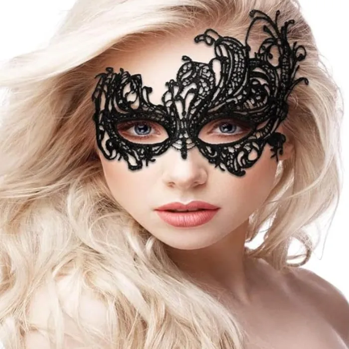 Lace Eye Mask Black - Royal