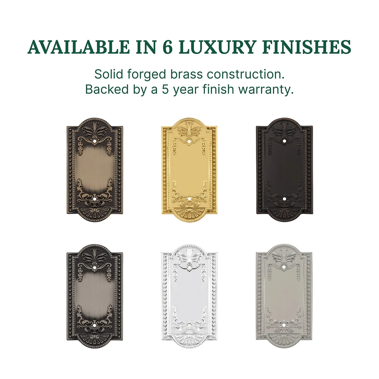 Meadows Switch Plate with Blank Cover in Timeless Bronze
