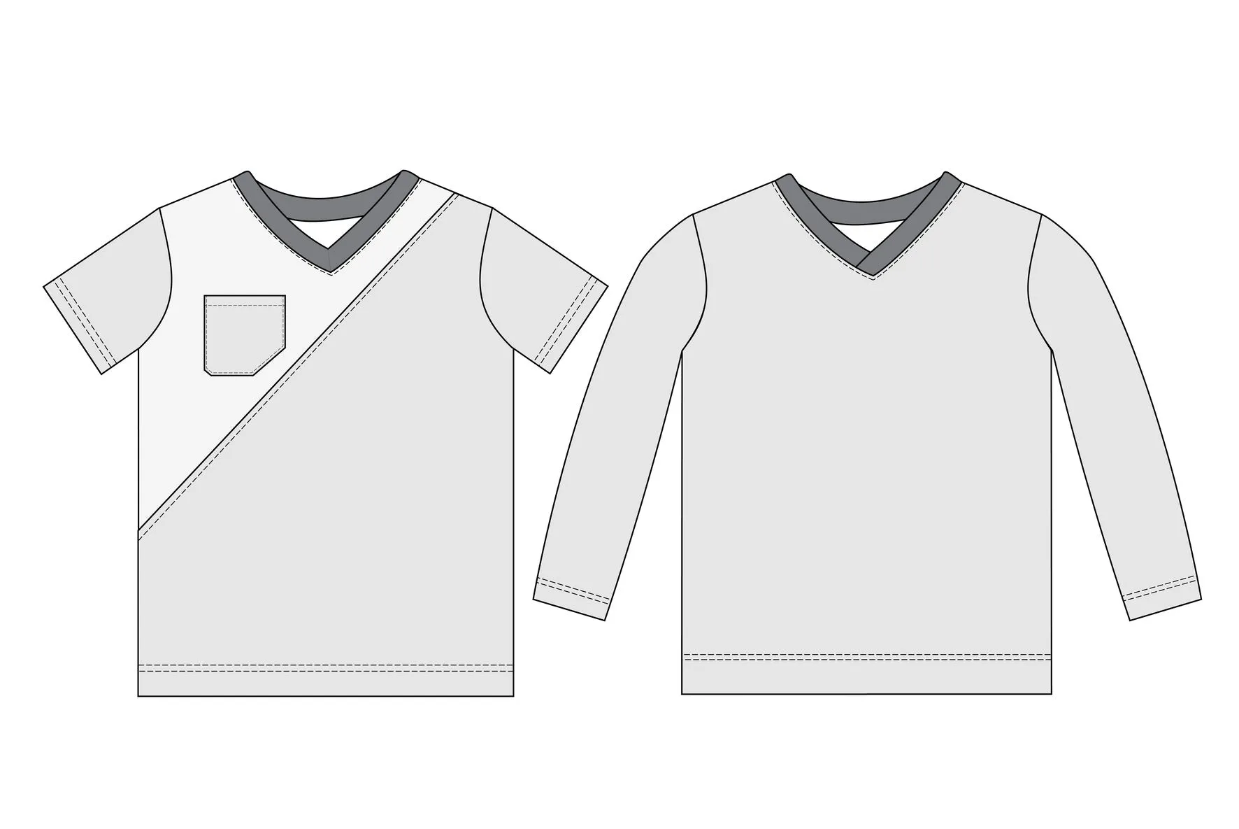 PDF Pattern - Jacky V T-Shirt | Waves & Wild