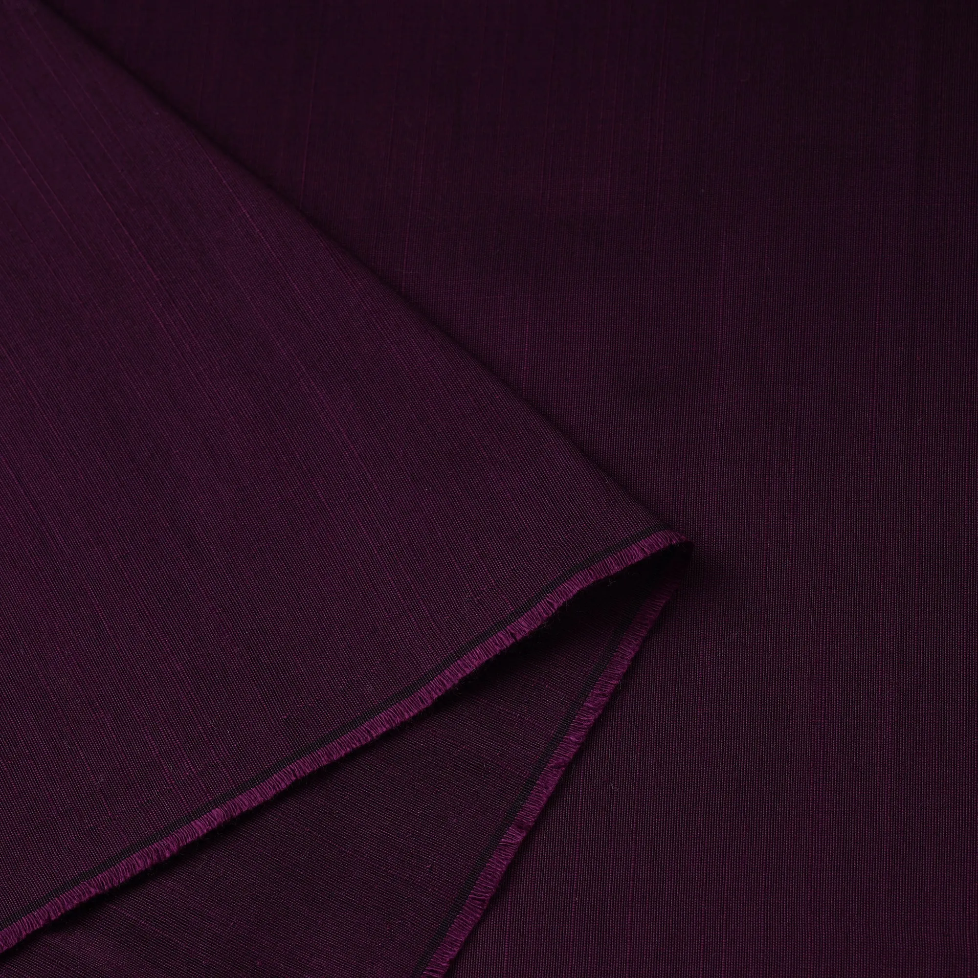 Purple - Plain Slub Silk Fabric 12