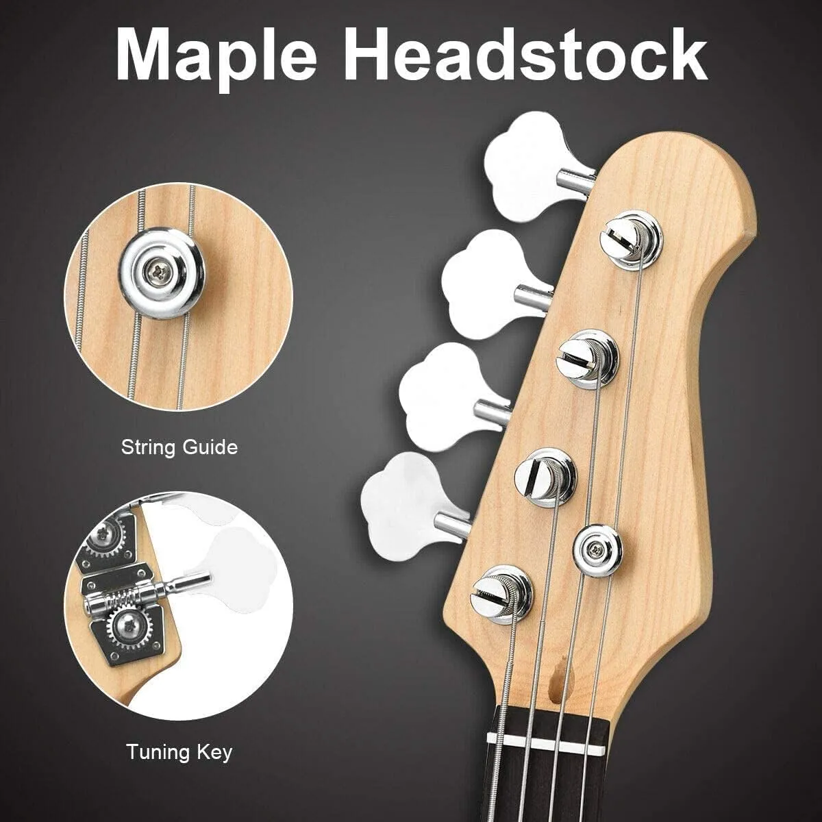 SAFEPLUS 45" Full Size 4 String Electric Bass Guitar kit.