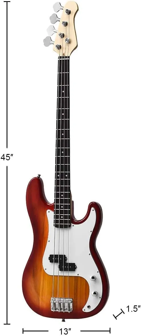 SAFEPLUS 45" Full Size 4 String Electric Bass Guitar kit.