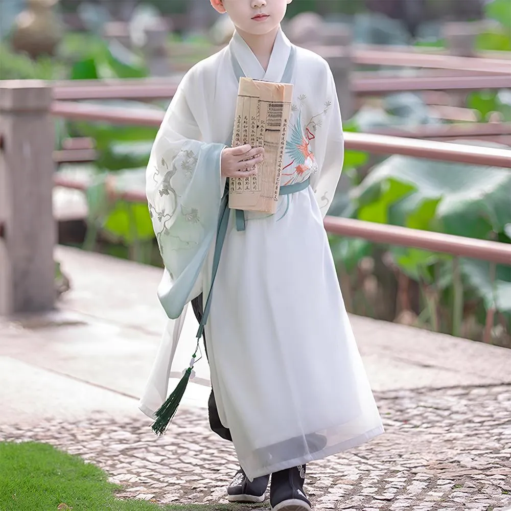 Serene Scholar Children's Hanfu - Traditional Cultural Clothing