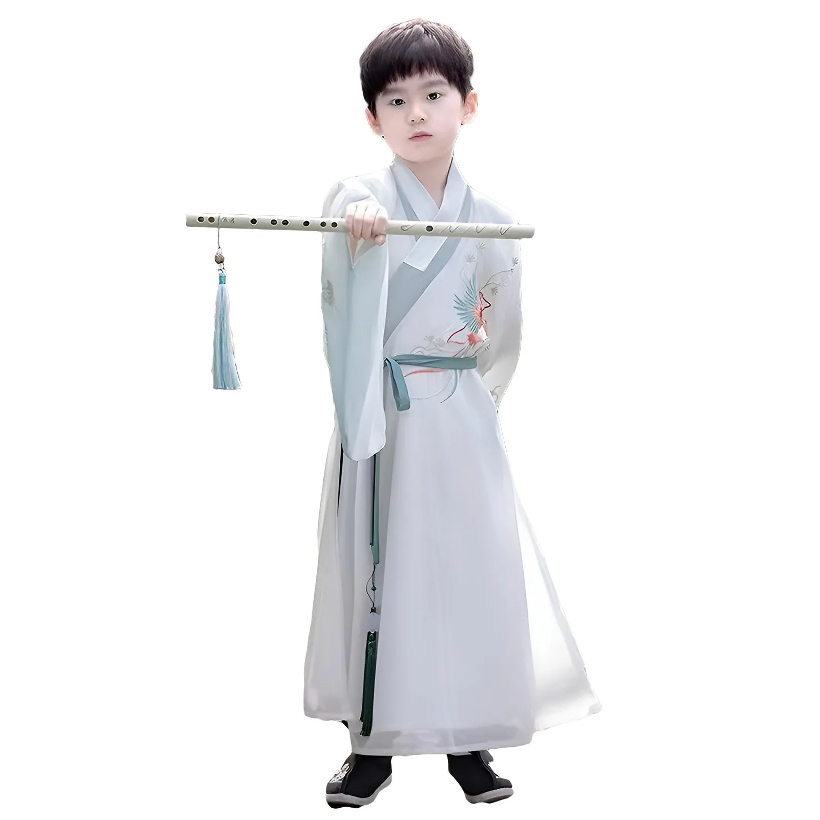 Serene Scholar Children's Hanfu - Traditional Cultural Clothing