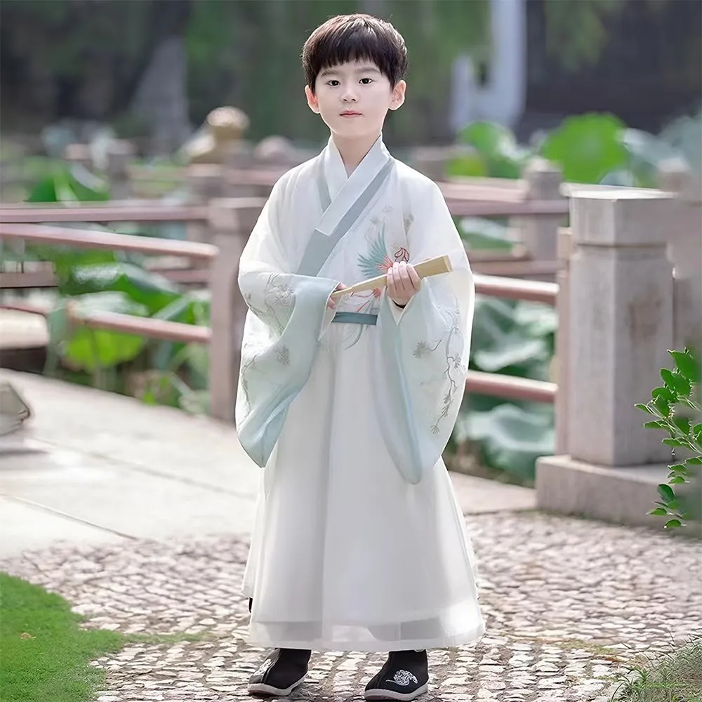 Serene Scholar Children's Hanfu - Traditional Cultural Clothing