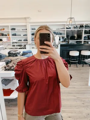 Ulla Johnson - Joni Blouse in Claret