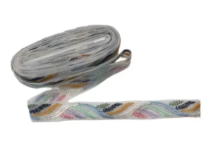 White Tulle Trim - Leaf Design (30mm)