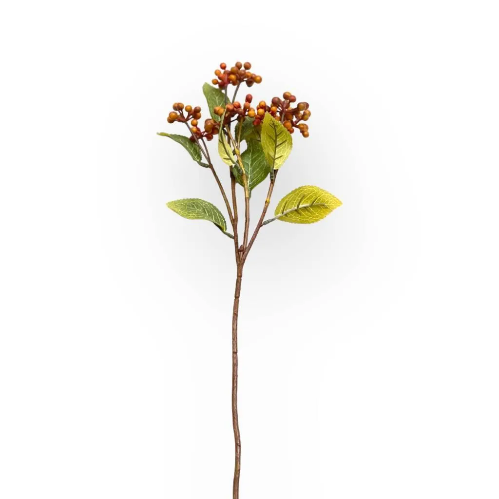 Wild Berry Spray Rust Artificial Flowers